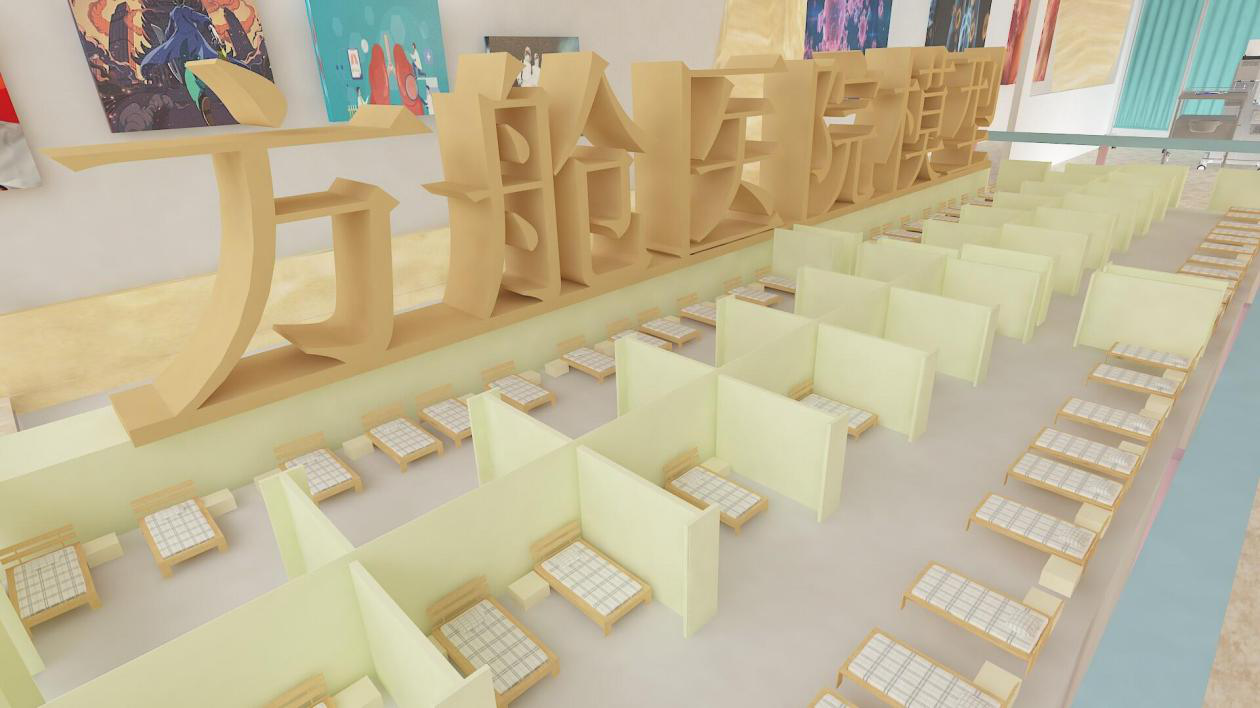 学生设计的方舱医院模型 学生设计的方舱医院模型